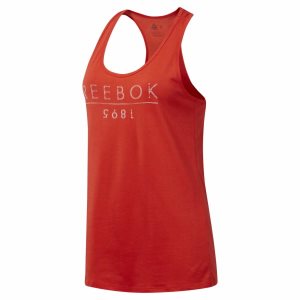 Reebok 1895 Racer Muskelshirt Damen - Rot - DE 506-YZM